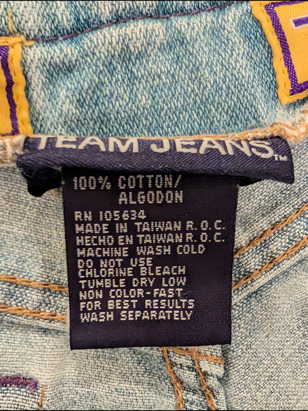Vintage LSU Tigers Team Jeans Denim Shorts Collegiate Game Day - Picture 7 of 14